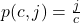 p(c,j) = \frac{j}{c}